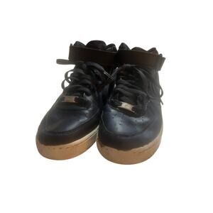 Nike AF1 hi top hook and loop closure navy blue size 8